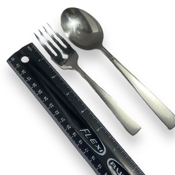 Oneida Satin Accent Flatware Salad Fork / Soup Spoon Stainless Steel Replacement - Picture 5 of 7